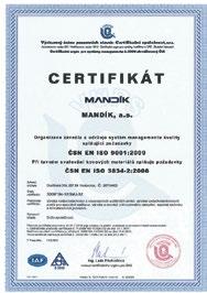 O společnosti MANDÍK, a. s. 3 MANDÍK, a. s. založená r.