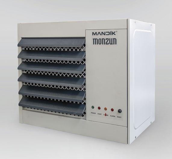 MONZUN Teplovzdušný plynový ohřívač 7 Plynové teplovzdušné ohřívače Monzun jsou určeny pro teplovzdušné vytápění velkých interiérů jako jsou dílny, průmyslové haly, tělocvičny, apod.