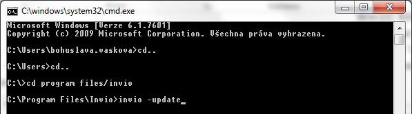 Win7: Příkazový řádek spustíte přes "START"->Spustit a napíšete cmd a dáte Enter.