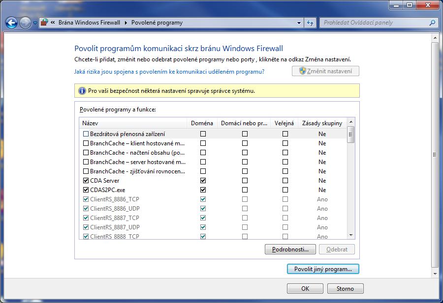 Str. 22/24 V následujícím dialogu zvolit tlačítko Procházet a postupně vybrat tyto programy: C:\Program Files\Microsoft SQL Server\MSSQL.1\MSSQL\Binn\sqlservr.