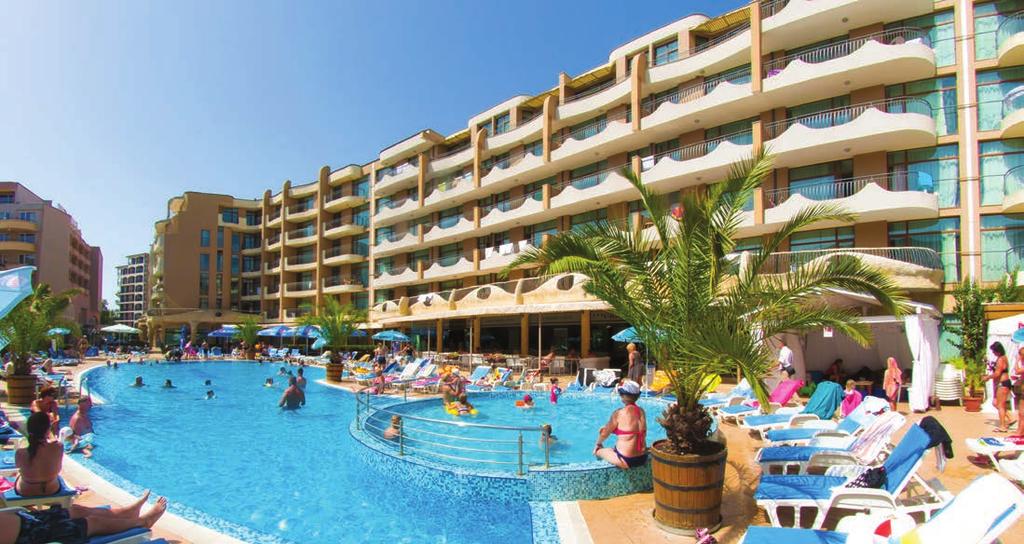 hotel Grenada 167 Slnečné Pobrežie OFICIÁLNA KATEGÓRIA: **** POLOHA: v pokojnejšej južnej časti letoviska do historického centra Nesebaru sa dostanete krátkou prechádzkou, vláčikom, alebo miestnou