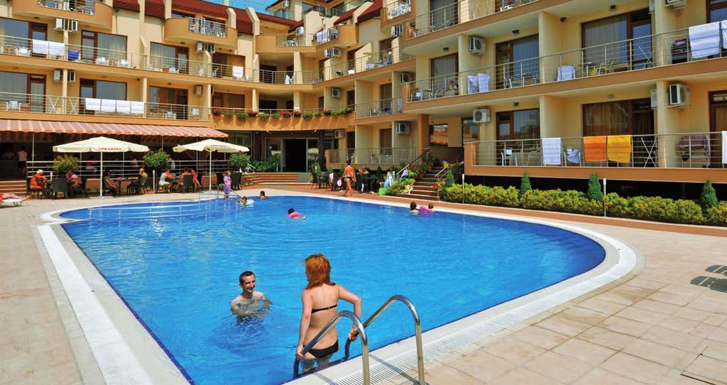 172 hotel Iris Nesebar/Ravda SLUŽBY PLUS k večeri sa podáva voda, resp. pohár piva, vína alebo džúsu 2 DETI ZDARMA 13 LETENKA PRE 2 DETI OD 99 VIDEO od 180 wwww.hotelirisbg.com GLOBTOUR.