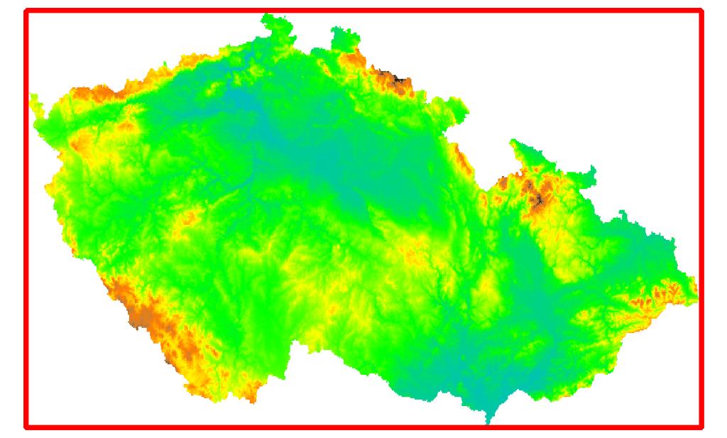 Ukázka PostGIS Raster Operace s daty PostGIS Raster Vytvoření konvexní obálky rastrové vrstvy CREATE TABLE dem_extent AS SELECT ST_ConvexHull(rast) AS