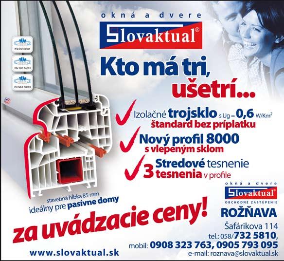 STAVIAME Plastové okná Bezpečtnostné dvere ČARO ČARO Farebná a povrchová stálosť profilou so zárukou 10 rokov, teplý rámik v skle, polohovač vetrania, mikroventilácia, bezpečnostné kovanie ROTO,