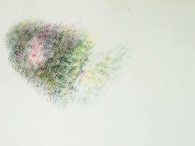 129 129 Daisy Mrázková (1923 2016) Tvář v mlhovině pastel, papír, 1986, 33,1 x 43,9 cm, sign.