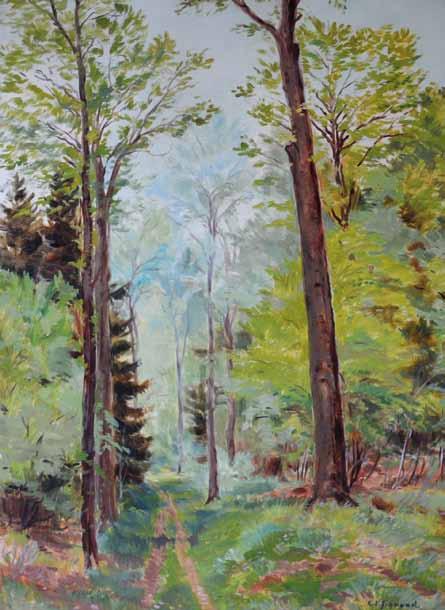 163 Karel Jan Sigmund (1897 1959) Kinských bažantnice v Heřmanově Městci olej, karton, 1930, 66 x 49 cm, sign.
