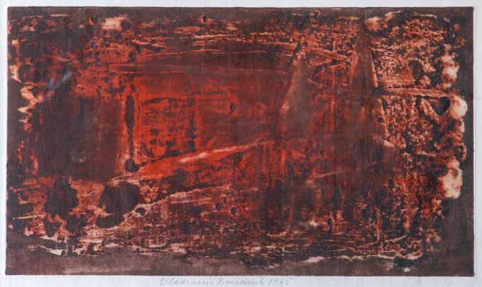 37 38 37 Vladimír Boudník (1924 1968) Kompozice strukturální grafika, 1965, 25,7 x 44,5 cm, sign.