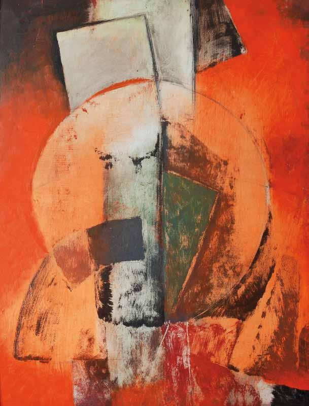 49 49 Karel Vaca (1919 1989) Abstraktní kompozice I olej, sololit, 1966, 80 x