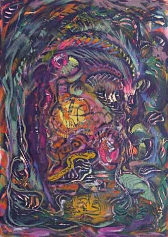 57 Otto Placht (1962) Noční krajina II akryl, plátno, 2017, 70 x 50 cm, sign.