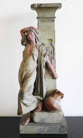 76 77 Moritz Wolf (1854 1923) 76 Dívka se džbánem kovová plastika, 1894, 58,5 x 22 x