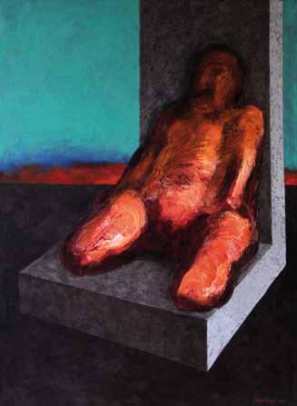 111 Ivan Bukovský (1949) Sedící olej, plátno, 2015, 120 x 90 cm, sign.