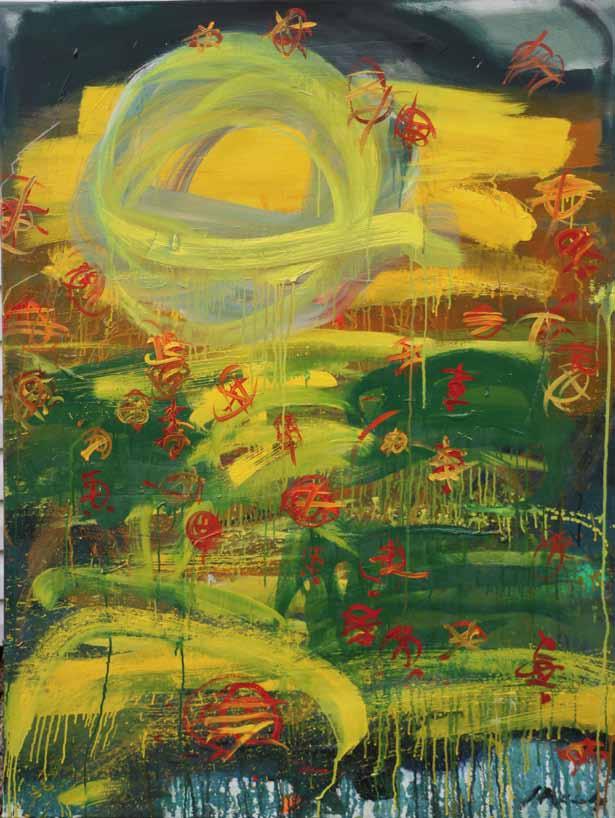 114 114 Jan Chaloupek (1958) Haiku letí krajinou akryl, olej,