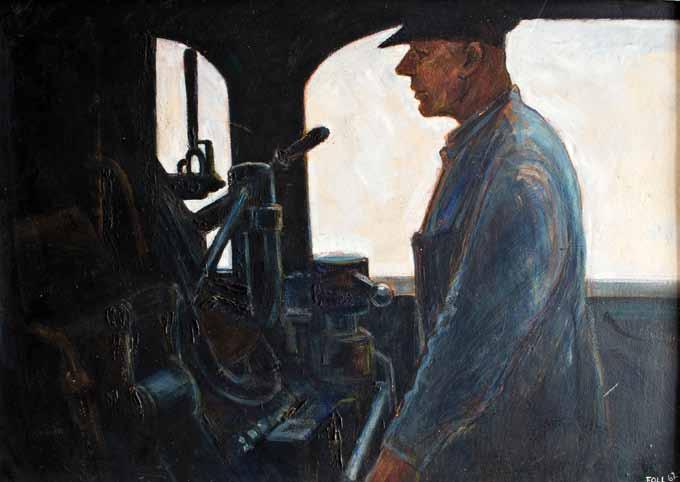 115 115 Dobroslav Foll (1922 1981) Mašinfíra kombinovaná technika, sololit, 1962, 71,5 x 101 cm,