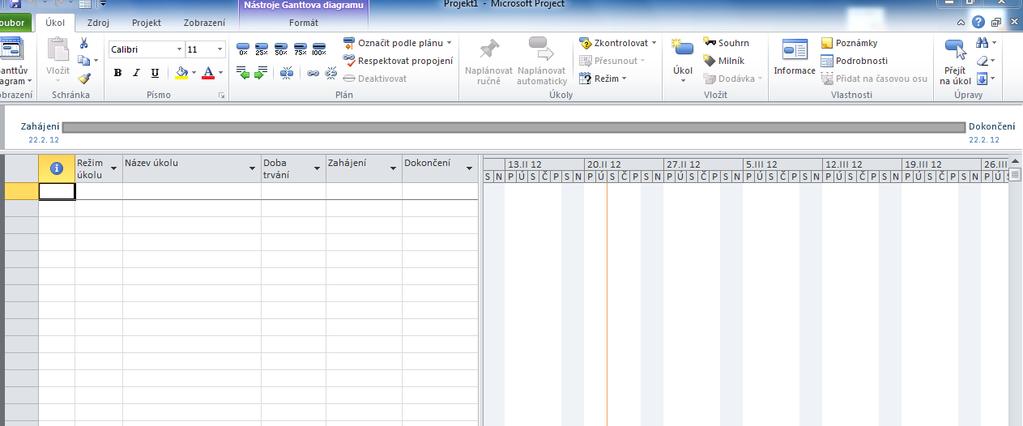 MS Project pracovní