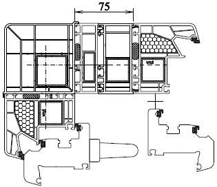 Spoj je možné použít ve svislé i vodorovné orientaci. 1.14.4.1.2 Spoj 14 mm (2x116029) Pevný spoj rámů bez možnosti dilatace. Dostupný je jak v oboustranném bílém, tak foliovaném provedení.