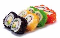 18 JÍDELNÍ LÍSTEK / MENU maki special & uramaki Philadelphia, 10ks /250Kč rolka smažená v tempurovém těstíčku, uzený losos, krabí tyčinka, jarní cibulka, philadelphia sýr, unagi omáčka tempura roll,