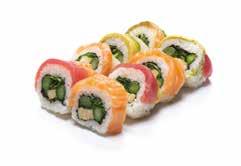 JÍDELNÍ LÍSTEK / MENU 19 Rainbow, 8ks /280Kč tuňák, losos, avokádo, máslová ryba, salát, okurka, chřest tuna, salmon, butterfish, avocado, lettuce, cucumber, asparagus Umami roll, 8ks /550Kč tuňák,