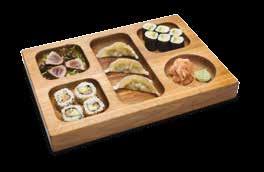 roastbeef mango small salad, pickled cucumber Bento box 4 /290Kč ½ polévka dle výběru avokádo maki 6 ks california sezam 4 ks (losos, okurka, avokádo, majonéza, sezam) maguro tataki (zprudka opečený