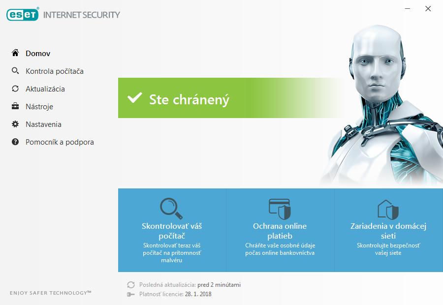 V hlavnom okne programu ESET Internet Security kliknite na záložku Aktualizácia a potom na tlačidlo Aktualizovať teraz.