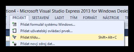 Projekt > Přidat třídu název: Panáček.