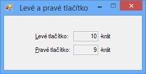 Př. program, který počítá stisky levého a pravého