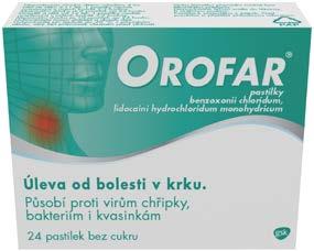 164,- 125,- 99,- -29 % Orofar 1 mg / 1 mg 24 pastilek Proti bolesti