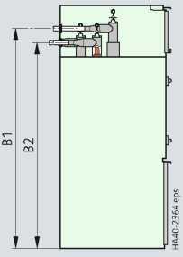 rozhranie typu A. Pripojenie Káblových uhlových alebo priamych káblových koncoviek Prierez spojov do 120 mm 2.