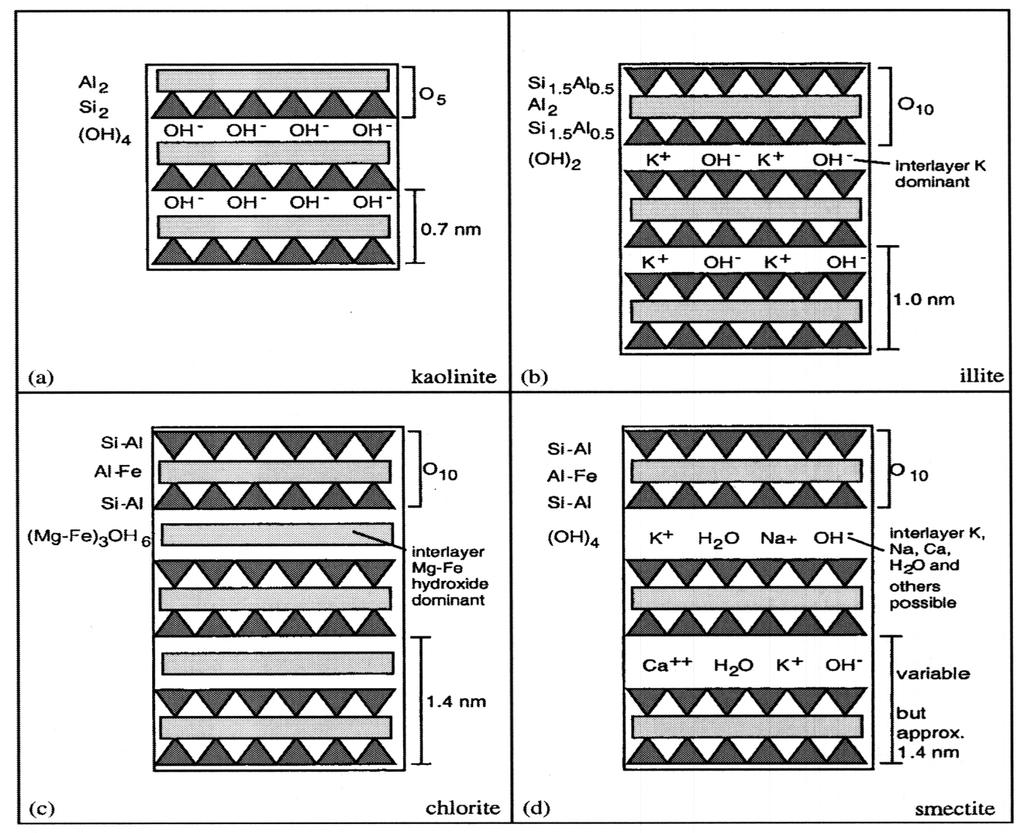 1. Fylosilikáty a) kaolinit a