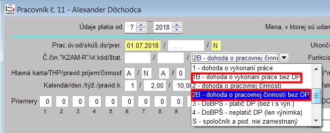 Po vyplnení tabuľky, program ukáže naplniteľné tlačivo, kde dátum vystavenia bude systémový dátum počítača. Údaje sa predvolia podľa údajov na karte pracovníka a vyplnených údajov v predošlej tabuľke.