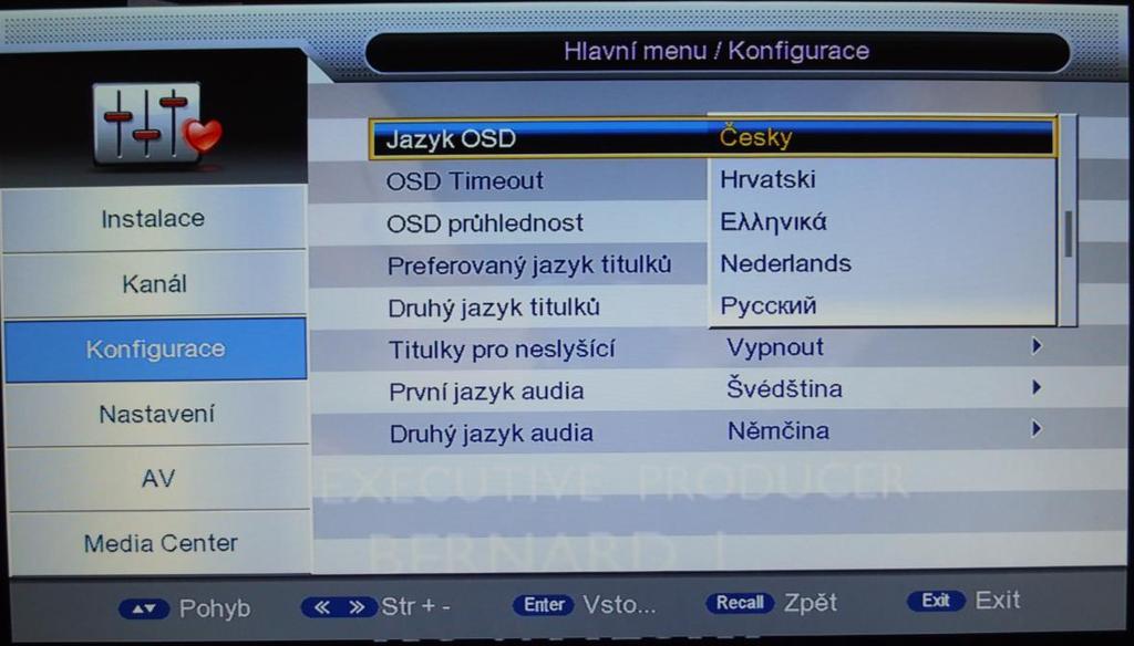 aktuálního programu a zobrazte seznam kanálů vlevo a vpravo: 2.