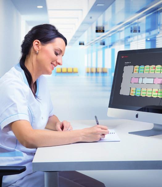 Inteligentní lůžko Inteligentní lůžko Multicare lze vybavit tak, aby poskytovalo informace o bezpečí pacienta, stavu lůžka