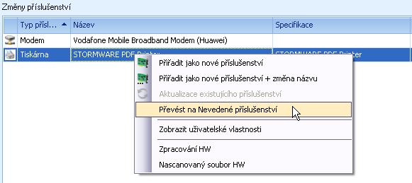 Program se vás zeptá, zda chcete označené zařízení zavést i do číselníku Nevedeného příslušenství.