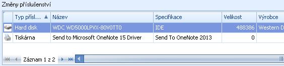 o je-li stejný typ příslušenství na počítači již přiřazen, provede se kontrola naskenovaných hodnot (název, výrobce apod.): jestliže došlo ke změně jen doplňujících parametrů (např. Výrobce apod.