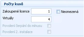 Takto přiřazený počítač je většinou v programu označen šedou barvou. b) Licence na zařízení + Virtualizace je to varianta podobná předchozí.