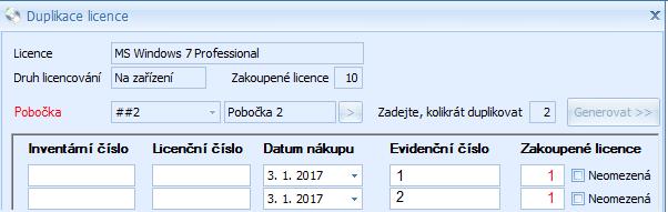 b) Archiv licencí při likvidaci licencí jsou zlikvidované licence převedeny do tzv. Archivu. Záznamy je zde možno pouze prohlížet, tisknout a exportovat. Nelze je však editovat.