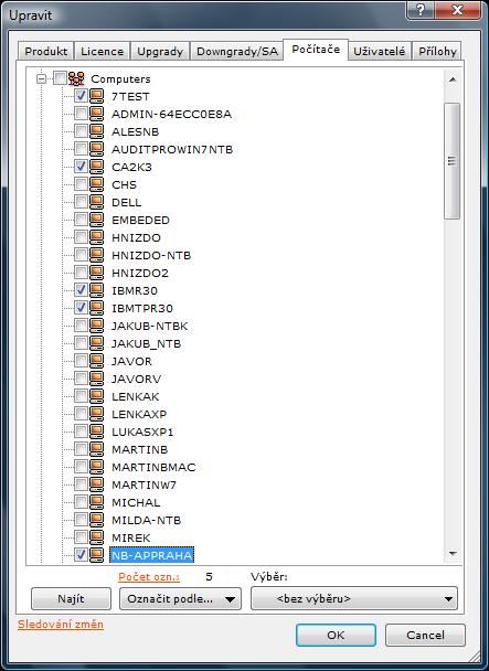 informací o licenci (datum, počet, expirace, sériové číslo a číslo dokladu). 2.