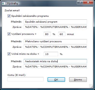 je klient nainstalován rezidentně (např.