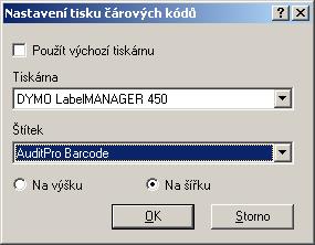 štítek v případě, že není dostupná potřebná velikost.