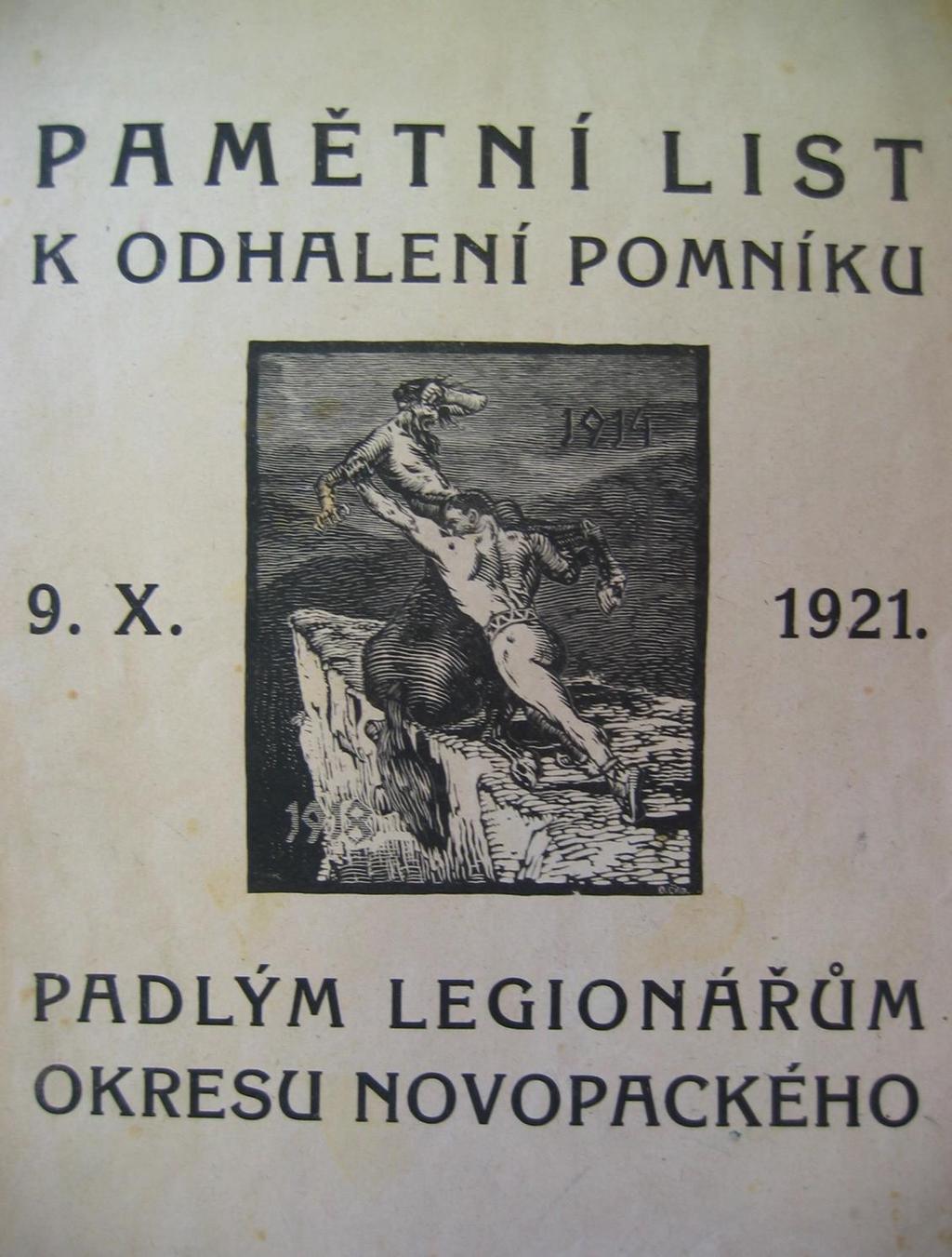 Příloha 47: Nová Paka, pamětní list k