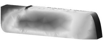 a) b) Fig. 5 Courses of deformation intensity a) for channel radii R1 = 5.5 mm, R2 = 0.2 mm, after the first pass b) for channel radii R1 = 5.5 mm, R2 = 0.2 mm, after the second pass 3.