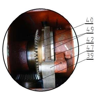4.5.4 Mechanismus rozpínání nožové hlavy Mechanismus rozpínání nožové hlavy (obr. 3.17) je podsestava celku suportu, která slouží k přestavování úběru nožů drážkovací soupravy.