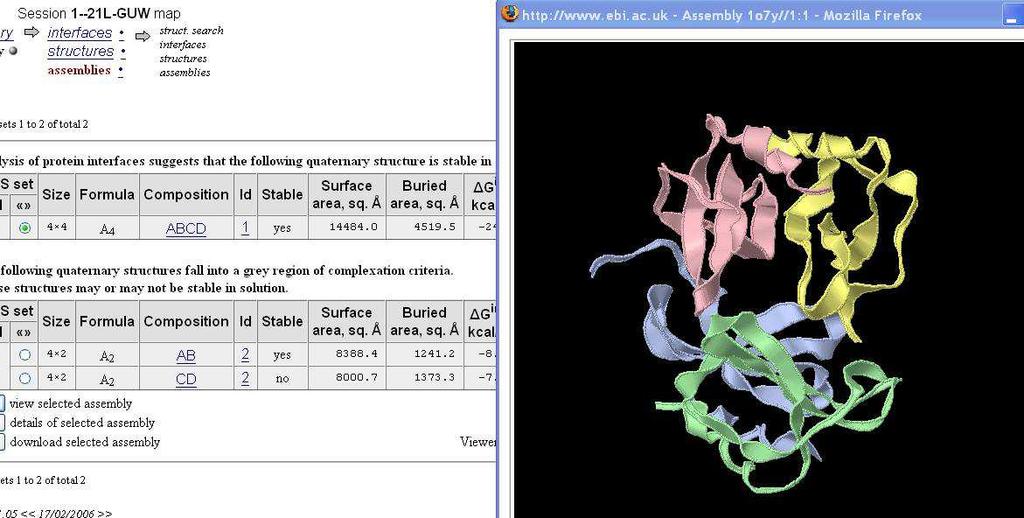PQS protein quarternary structure PDBePisa What assembly can my