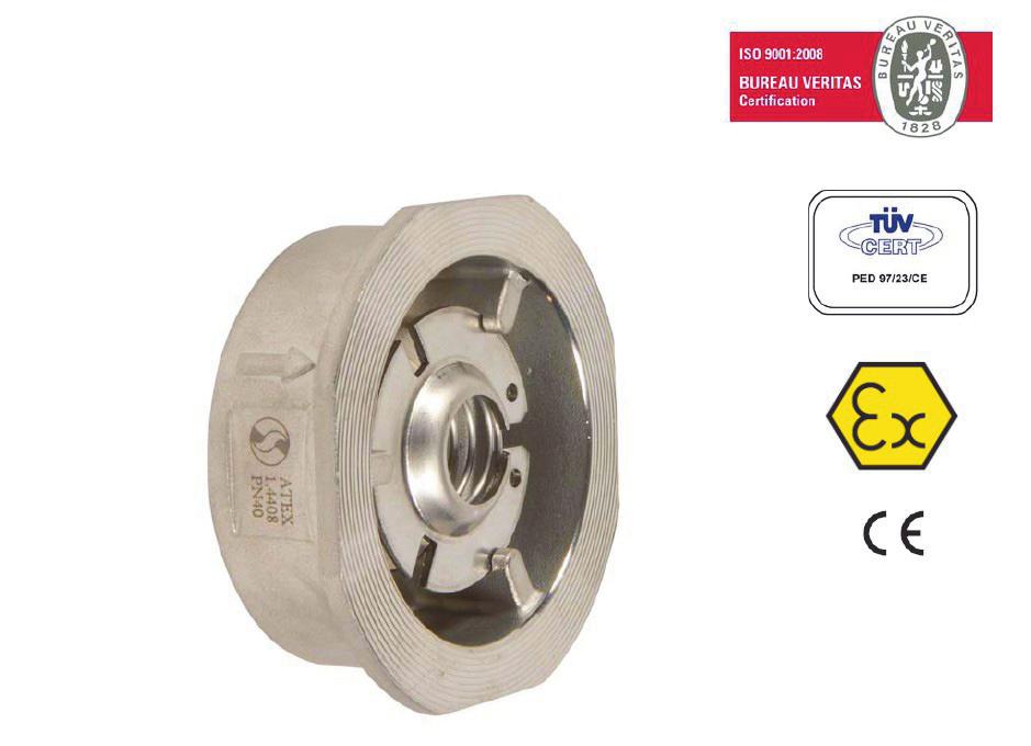 Size / Světlost : DN 15 to DN 100 / DN 15 až DN 100 Ends / Konce : Between flanges ISO PN 10/16/25/40 or ANSI 150 / Mezi příruby ISO PN 10/16/25/40 nebo ANSI 150 Min.