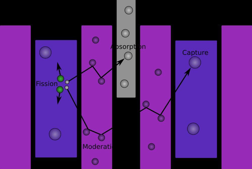 Nejefektivnější zpomalování neutronů probíhá na lehkých jádrech jako vodík, které však nesmí neutrony pohlcovat kandidáti: deuterium (těžká voda, D 2 O) nebo čistý uhlík (grafit).