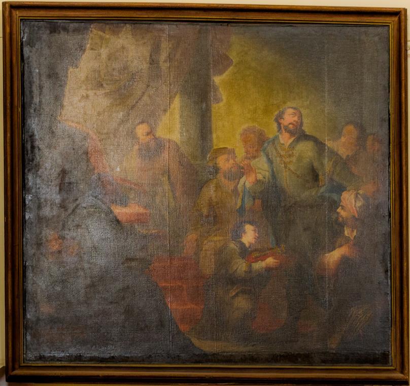 století, olej, plátno, 215 x 200 cm, kostel svatého Mikuláše v