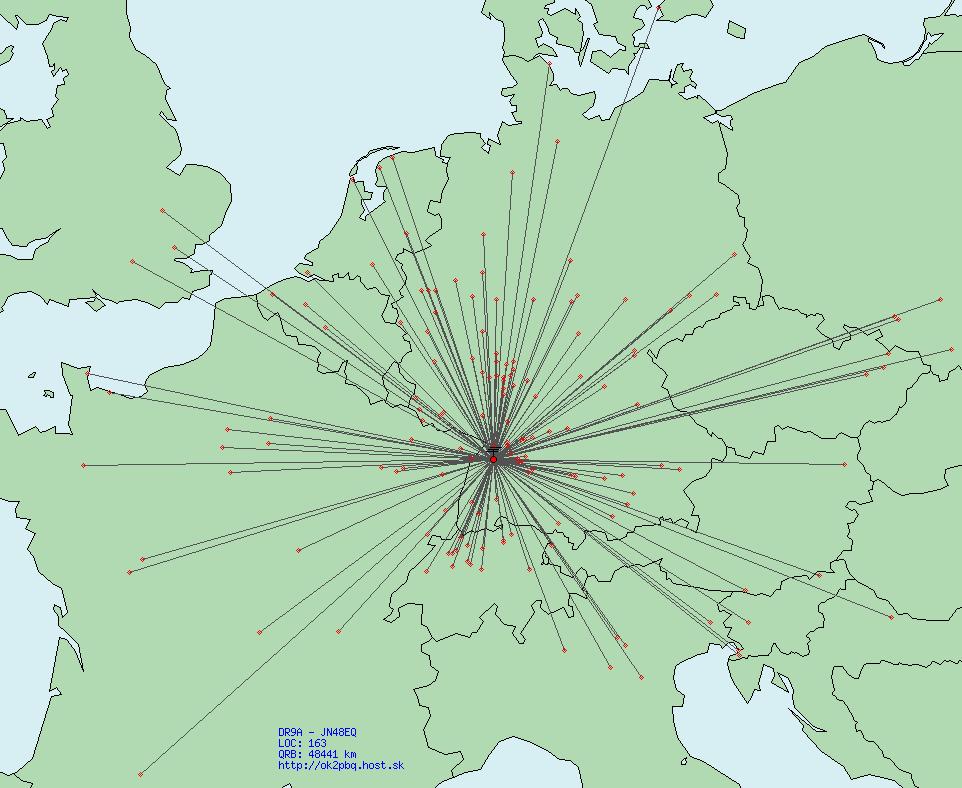 DR9A Mapa 163 QSO které dělali DR9A a