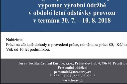 Kontakt PO-PÁ 8-15 na telefon: 777 776 470 ZD Moravan Domamyslice Sad Mostkovice přijmeme brigádníky na stříhání stromků, více info na tel.: 602 510 465 Přijmeme pracovníky úklidu na brigádu.