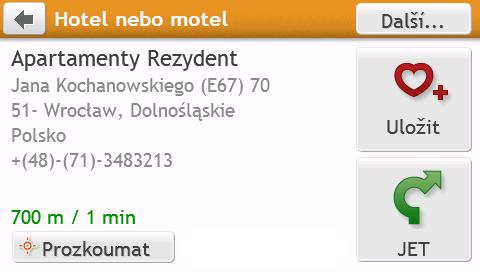 ❺ ❻ Přiblížit/oddá lit Jak najít POI pomocí skupiny POI? Klepnutím zobrazíte obrazovku Zobrazit MZ, která umožňuje nastavit preference MZ (POI).