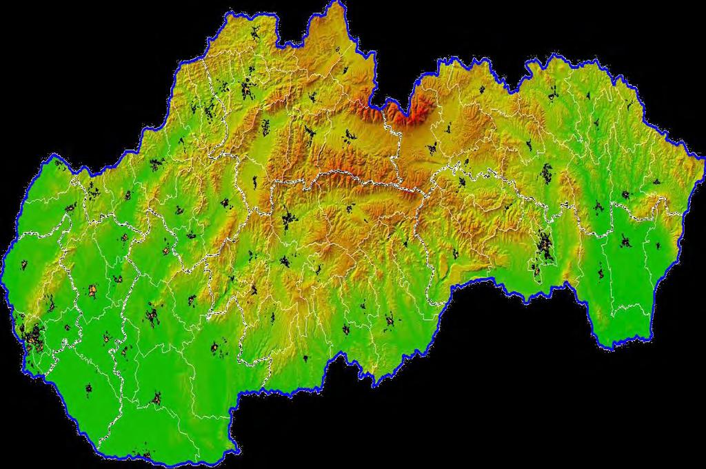 197 km 77,6 km Stručný prehľad vývoja územného a správneho členenia Slovenska 14 