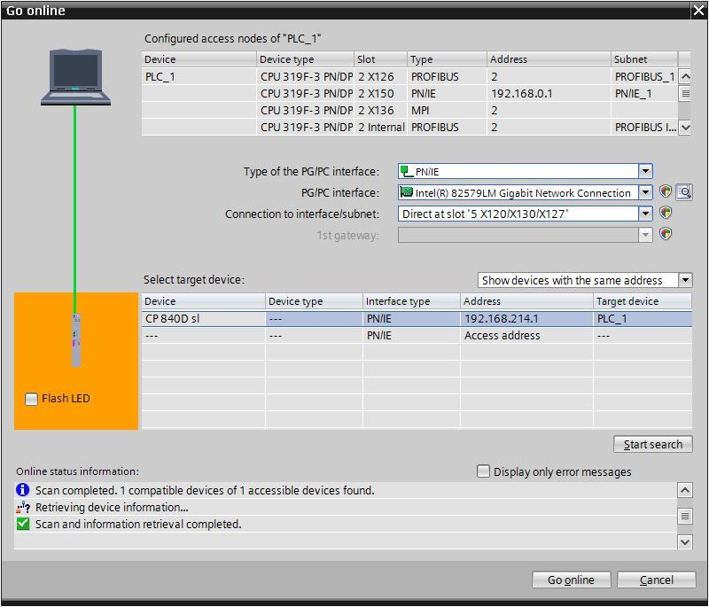 SINUMERIK STEP 7 Toolbox V14 SP1 Zápis do zařízení PG/PC rozhraní není